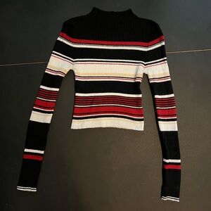 Dressy Cropped Striped Sweater